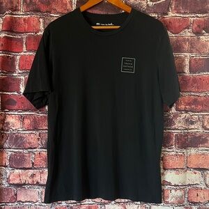 Travis Mathew Spellout Double Sided Pima Cotton Black Tee